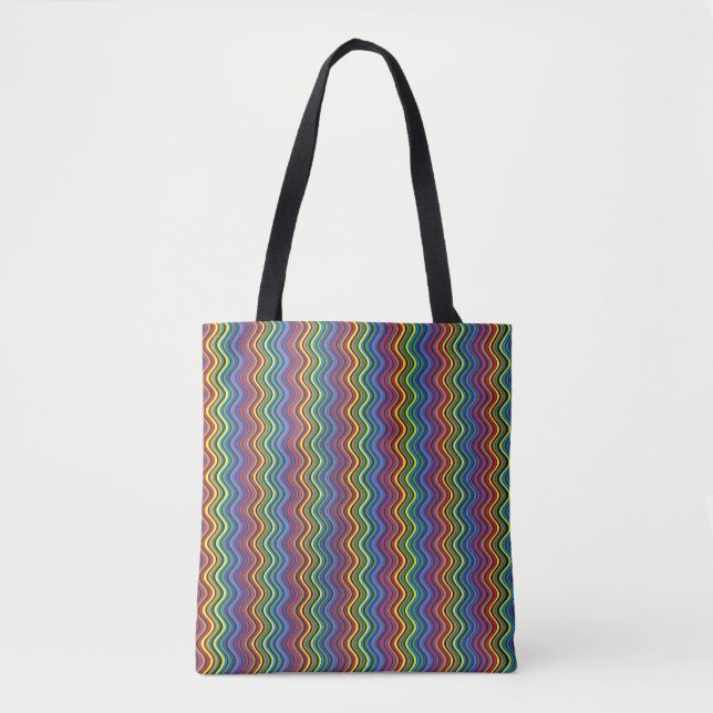 Bolsa Tote Curvas Coloridas (Frente)