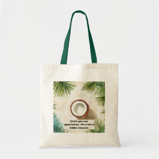 Bolsa Tote Cushion de Impressão de coco divertido e motivacio