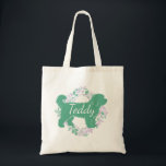 Bolsa Tote Custom Bernedoodle Tote Bag Soulful Memory Name<br><div class="desc">arry the love of your best friend wherever you go with this custom Bernedoodle tote bag. Featuring a matcha green silhouette on one side and your soulful heart dog's photo on the other, it’s a beautiful tribute to your bond. The muted pastel wreath adds a touch of soft elegance to...</div>