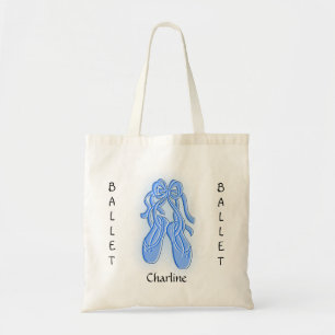 Bolsa Tote Custom Blue Ballet Shoe Tote Bag