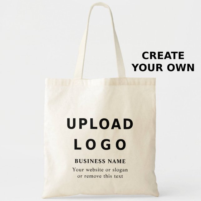 Bolsa Tote Custom Business Logo & Text –  Template shopping (Criador carregado)