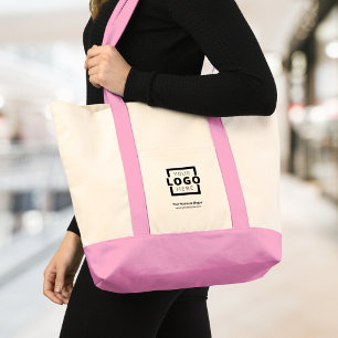 Bolsa Tote Custom Company Logo Branded Promotional Pink