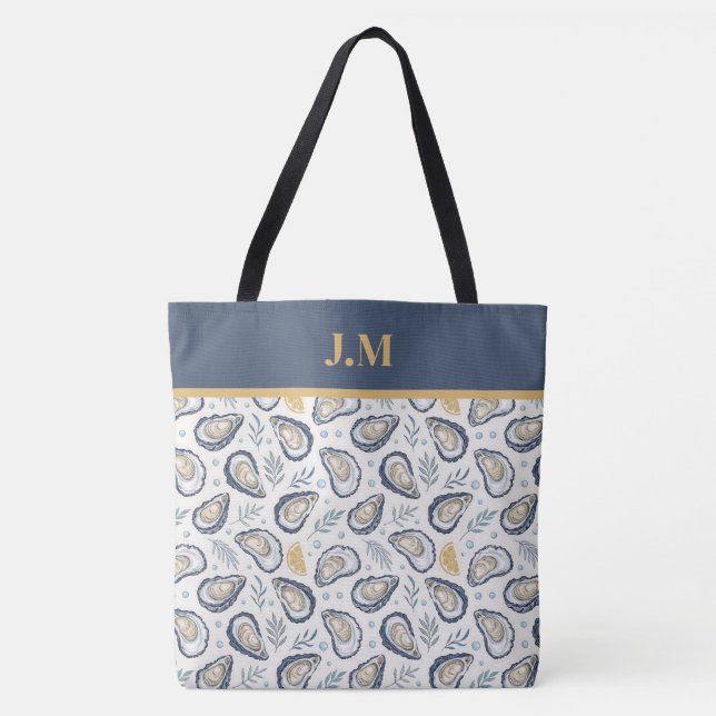 Bolsa Tote Custom Elegant Marine Oysters (Frente)