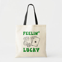 Bolsa Tote Custom Feelin 'Lucky Afirmação Positiva & Ases