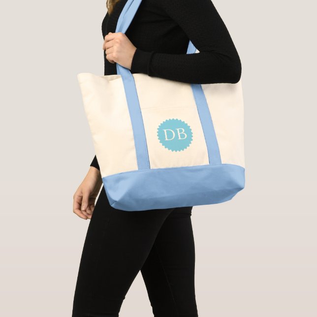 Bolsa Tote Custom Initials Jumbo Tote Bag (Frente (produto))