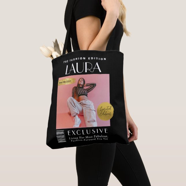 Bolsa Tote Custom Magazine Cover Bag, Modern Fashion Magazine (Close Up)