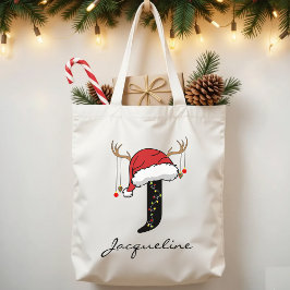 Bolsa Tote Custom Monogram Holiday Tote Bag for Friends