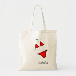 Bolsa Tote Custom Name Summer Beach Bag Minimal Line Art