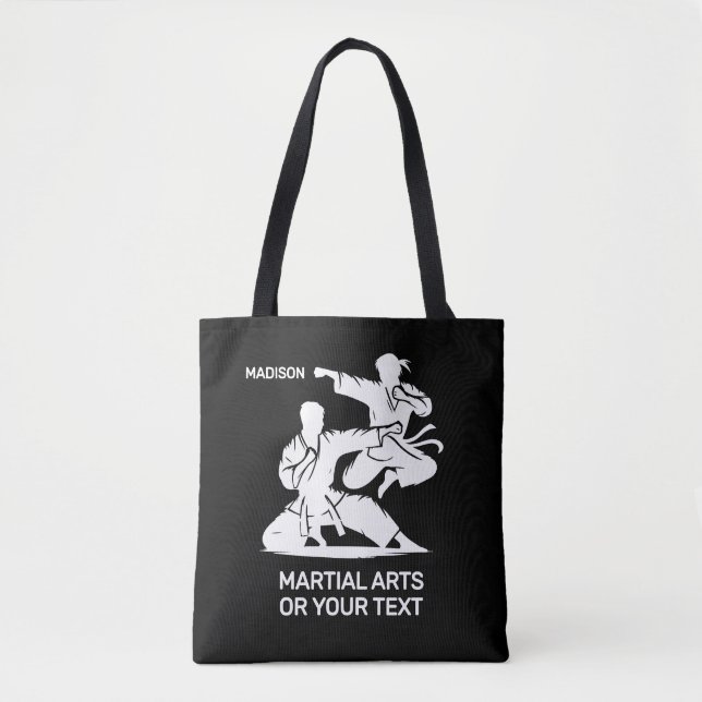Bolsa Tote Custom Name & Text Martial Arts (Frente)
