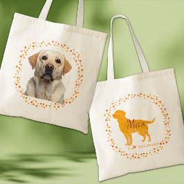 Bolsa Tote Custom pastel orange Labrador Retriever tote bag