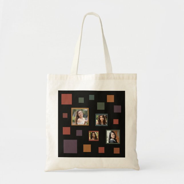 Bolsa Tote Custom Photo Squares (Frente)