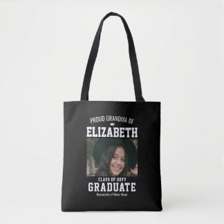 Bolsa Tote Custom Proud Grandma Photo Graduate Family