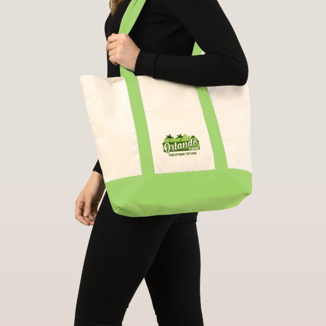 Bolsa Tote Custom Text Orlando Florida (Frente (produto))