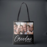 Bolsa Tote Customizable Grandma Established Year 3 Photo<br><div class="desc">Celebrate being a grandma with this simple and modern “Grandma Est. [Year]” photo tote bag. Featuring white typography, this design is perfect for new grandmas or seasoned grandmothers alike. Customize the year to mark when she first became a grandma — a sweet, personal touch that makes this tote bag extra...</div>