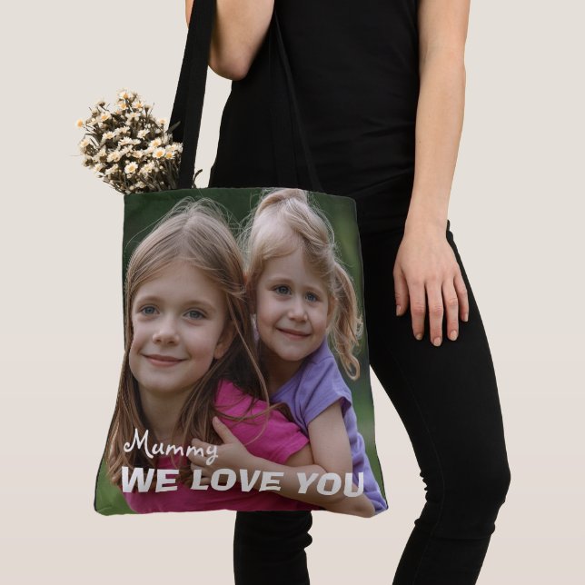 Bolsa Tote Customized with 2 and text (Close Up)