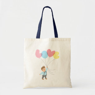 Bolsa Tote Cute Amor Levanta Nós Rapaz Com Balões