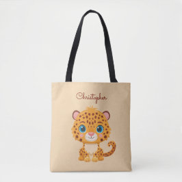 Bolsa Tote Cute Baby Leopard Safari Animal Kids