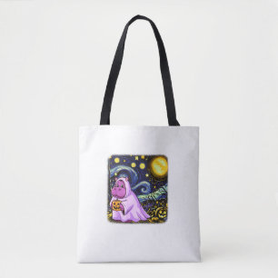 Bolsa Tote Cute Baby Moo Deng Halloween Van Gogh StarNight