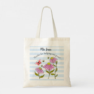 Bolsa Tote Cute Bee & Flower Teacher Ensinar é