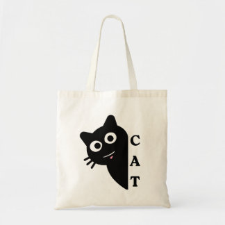 Bolsa Tote Cute Black Cat Wordplay Tote Bag | Funny Cat Lover