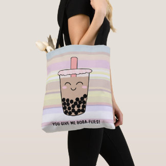 Bolsa Tote Cute Boba Milk Tea Pun
