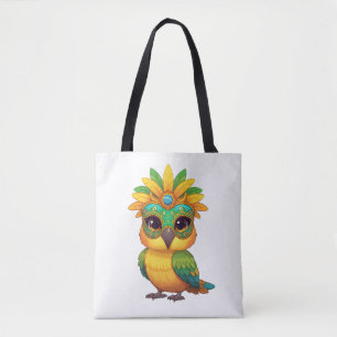 Bolsa Tote Cute Carnival Owl Women's T-Shirt Brazil Tropical