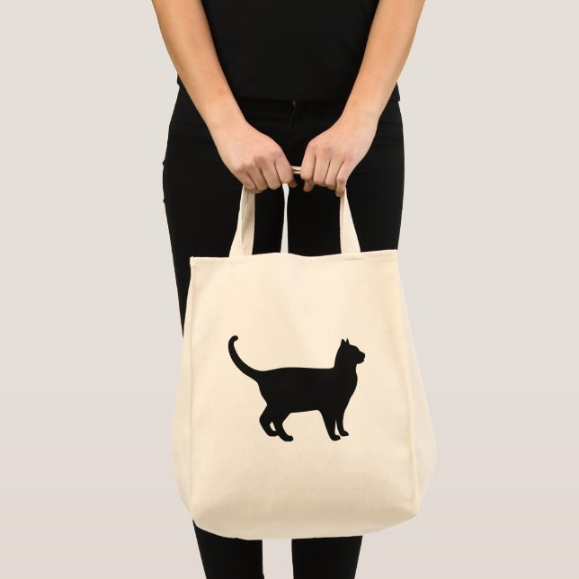 Bolsa Tote Cute Cat Silhouette (Frente (produto))