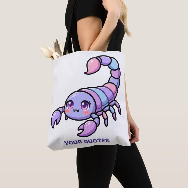 Bolsa Tote Cute Chibi Escorpião Zodíaco (Close Up)