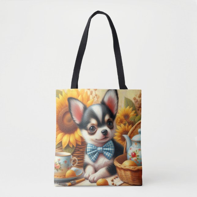 Bolsa Tote Cute Chihuahua Puppy (Frente)