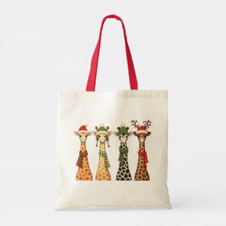 Bolsa Tote Cute Christmas Giraffe Lover Festive Giraffes Xmas