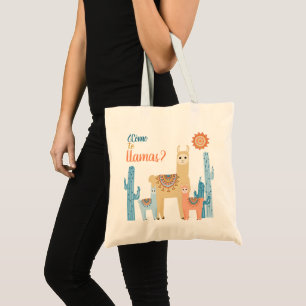 Bolsa Tote Cute Como Te Llamas Funny Boho Chic Alpaca Cactus