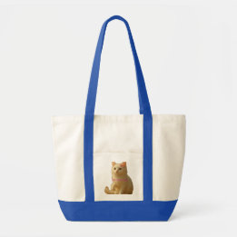 Bolsa Tote Cute Coquette White Cat "I'm Just a Girl" Tote Bag