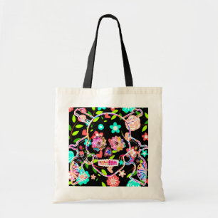Bolsa Tote Cute crânio floral colorido
