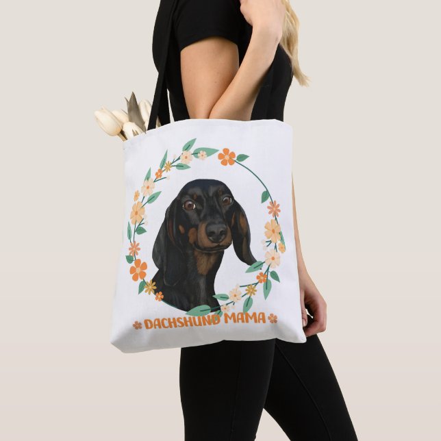 Bolsa Tote Cute Dachshund - Dachshund Mama (Close Up)