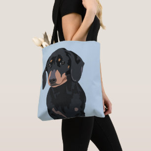 Bolsa Tote Cute Dachshund Pet Sausy dog