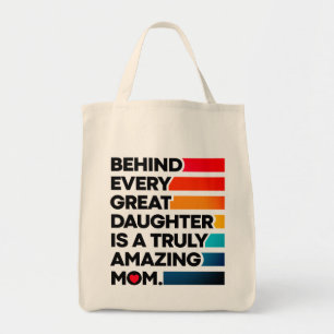 Bolsa Tote Cute Design Expression Text for Mother's Day