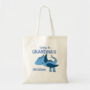 Bolsa Tote Cute Dinosaur Going to Grandma Overnight Bag 