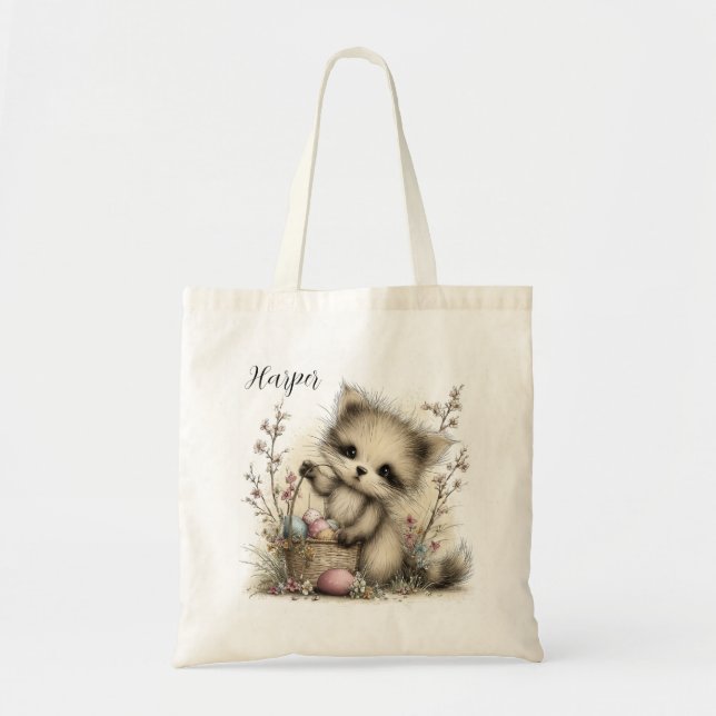 Bolsa Tote Cute Easter Squirrel Illustration (Frente)
