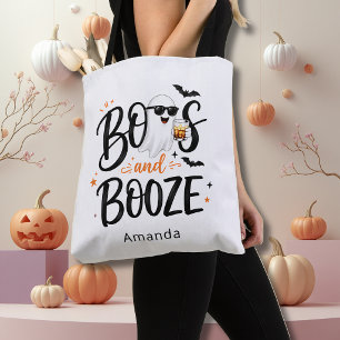 Bolsa Tote Cute Ghost Boos e Bebidas Halloween