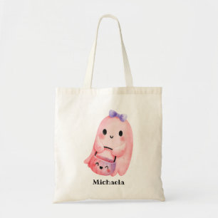 Bolsa Tote Cute Ghost Halloween personalized Trick Or Treat