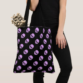 Bolsa Tote Cute Goth Rosa Caveiras