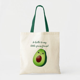 Bolsa Tote Cute green kawaii avocado drawing grocery shopping