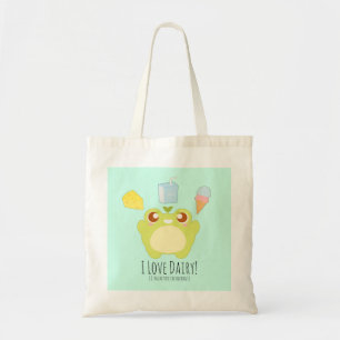 Bolsa Tote Cute I Love Dairy Treats Sapo