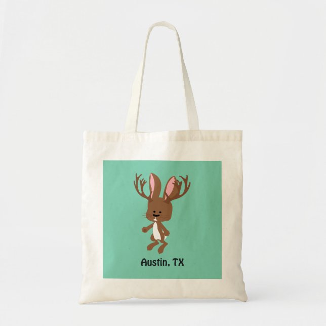 Bolsa Tote Cute Jackalope - Austin, Texas (Frente)