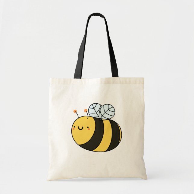 Bolsa Tote Cute Kawaii Bumble Bee (Frente)