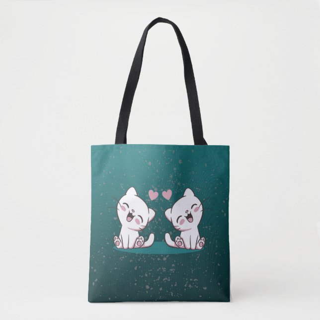 BOLSA TOTE CUTE KAWAII CAT (Frente)