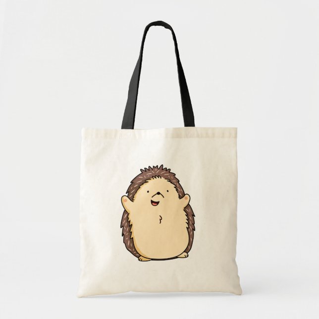 Bolsa Tote Cute Kawaii Hedgehog (Frente)