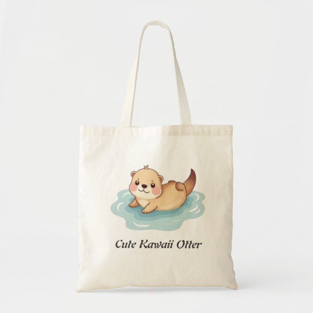 Bolsa Tote Cute Kawaii Otter (Frente)