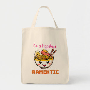 Bolsa Tote Cute Kawaii Ramen Japonês sobra