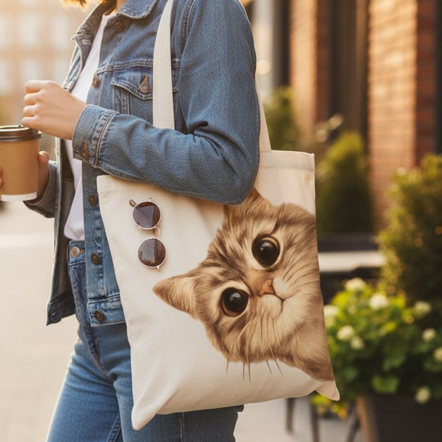 Bolsa Tote Cute Kitten Reusable Shoulder Bag for Women (Criador carregado)